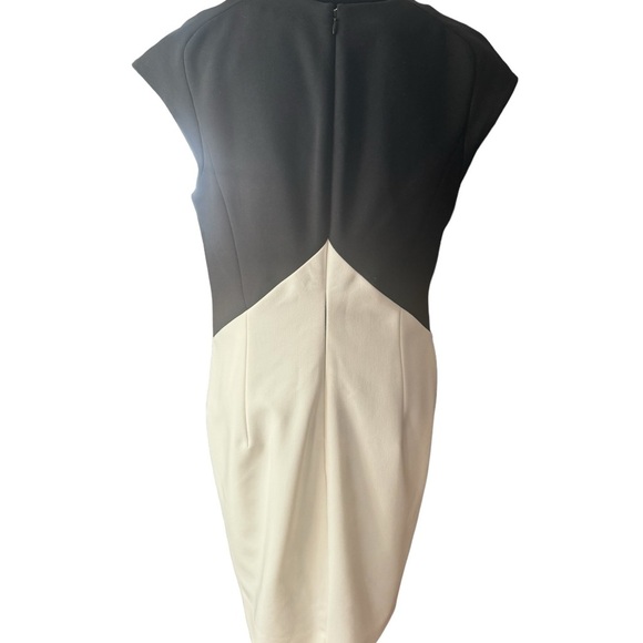 Scandal collection white and black cap sleeve dress by The Limited, petite 14 - Picture 4 of 7